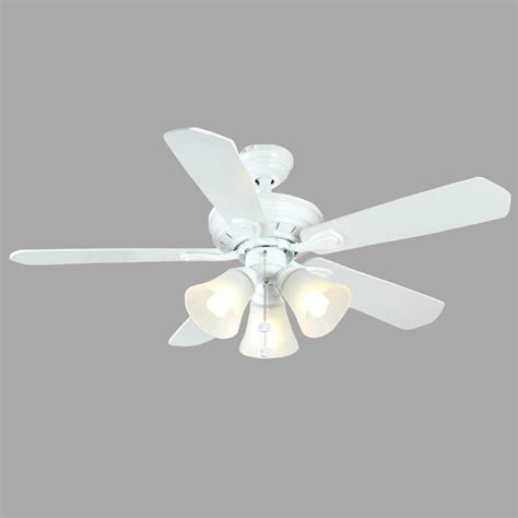Hampton Bay Westmount 44 In Indoor 3 Light Matte White Ceiling Fan