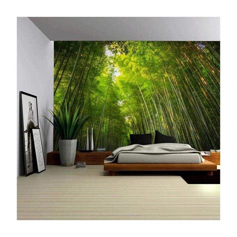 Wall26 Tall Forest Of Bamboo Trees Hovering Over Wall Mural