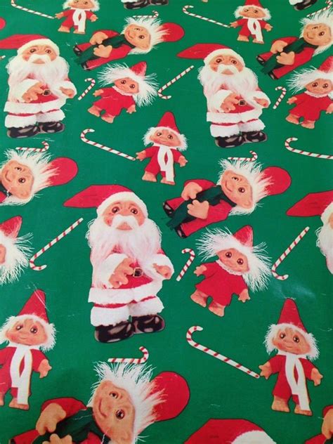Vintage Troll Christmas Wrapping Paper