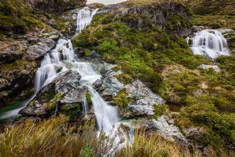 824566 4k Routeburn Falls New Zealand Waterfalls Stones Moss