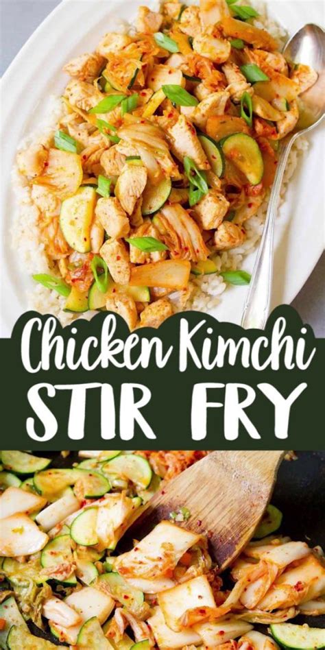 This chicken recipe is tasty and quick meal that will satisfy healthy appetites. Chicken Kimchi Stir Fry Recipe - Cookin Canuck Easy Dinner ...