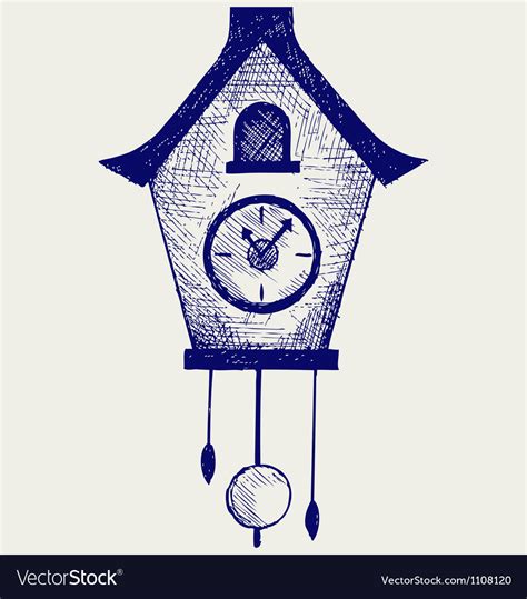 Cuckoo Clock Royalty Free Vector Image Vectorstock