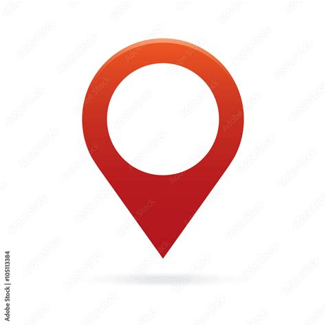 Red Map Pointer Icon Marker Gps Location Flag Symbol Stock Vector