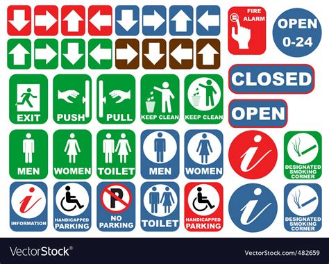 Safety Signs Royalty Free Vector Image Vectorstock