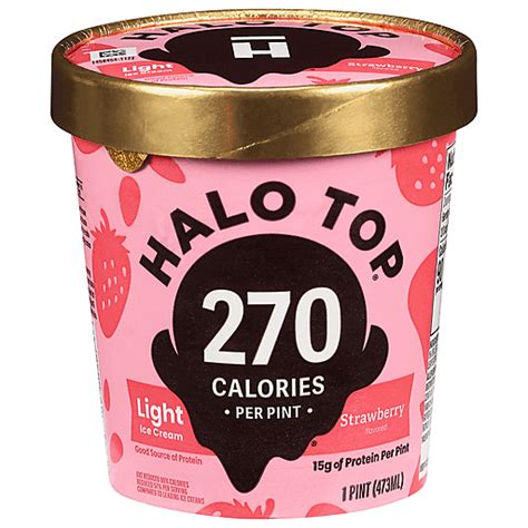 Halo Top Ice Cream Light Strawberry Flavored Pt Ice Cream Chief Markets