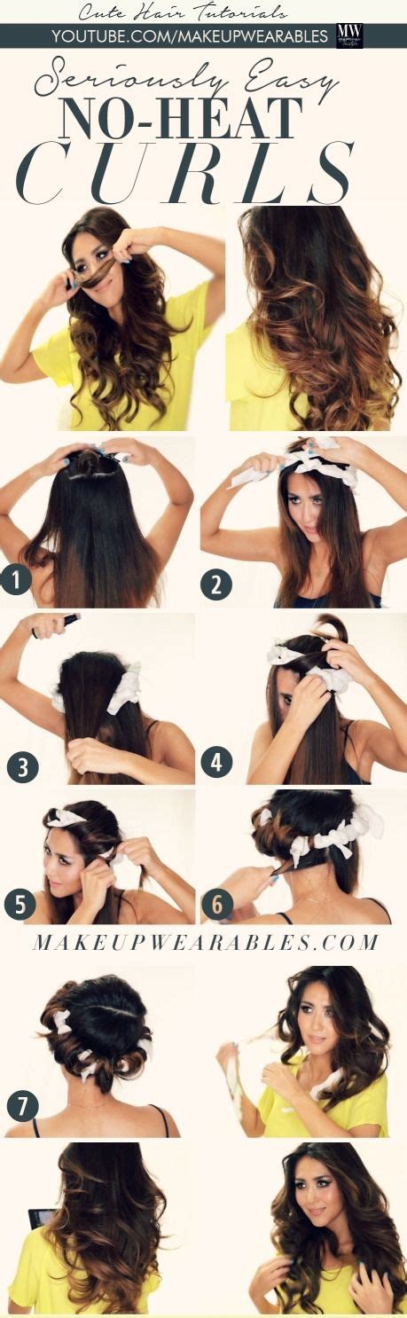 » how to curl hair without heat & within an hour. Easy No Heat Curls - AllDayChic