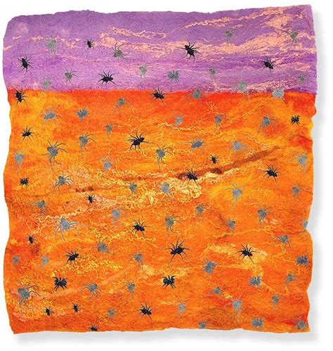 Outback Contemporary Semi Abstract Fiber Art By Textile Artist