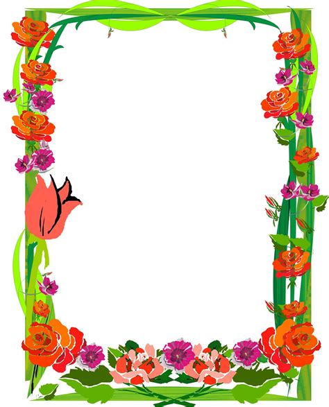 Caratulas Para Word Con Bordes Lindos Picture Borders Flower Border