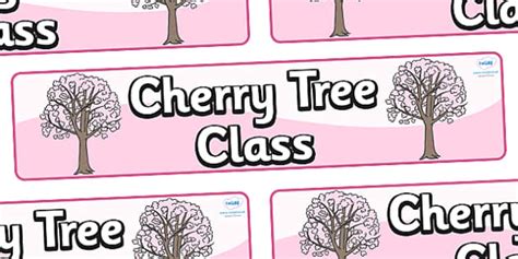 Free Cherry Tree Themed Classroom Display Banner Twinkl