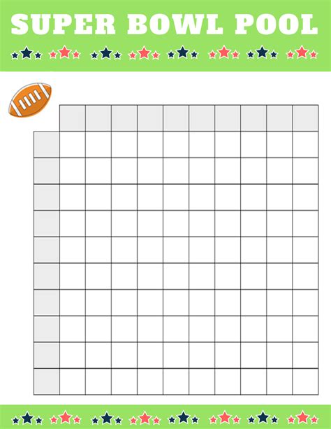 Excel Templates Printable Super Bowl Pool Grid