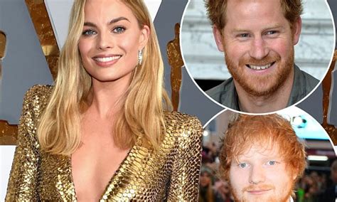 margot robbie confused prince harry for ed sheeran at boozy christmas party daily mail online