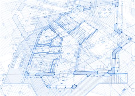 Construction Building Blueprint Design Vector 04 Vector Architecture