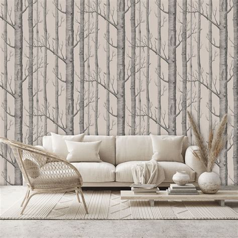 Woods Wallpaper Linen And Charcoal By Cole And Son 1123009