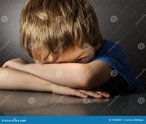 Boy In Depression Stock Image Image Of Male Problems 12503361