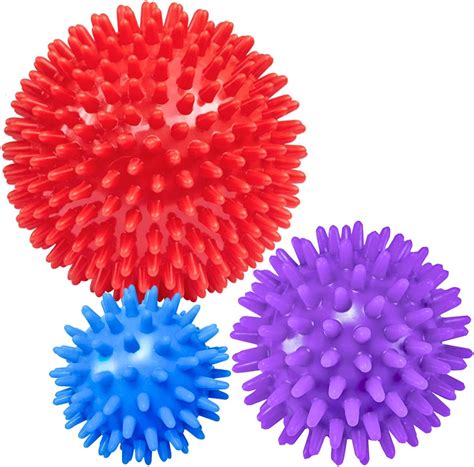 Beenax Spiky Massage Balls Set Of 3 6cm 8cm 10cm Plantar Fasciitis Trigger Point Deep