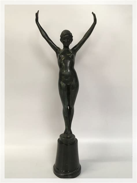 Vintage Accents Vintage Art Deco Bronze Nude Women Female Sculpture