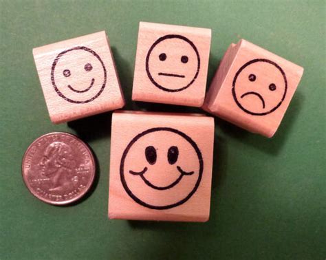 Teachers Rubber Stamp Set 4 Smiley Face Stamps Ebay
