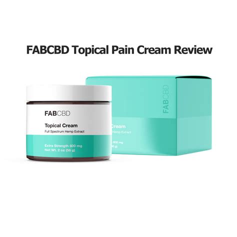Fabcbd Topical Pain Cream Review And Coupons 2024