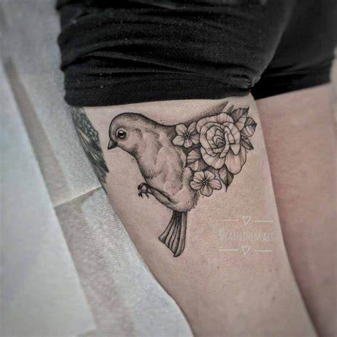 Bird Flower Tattoo Best Tattoo Ideas Gallery