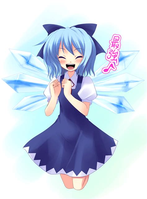 Cirno Embodiment Of Scarlet Devil Touhou Animated Animated  1girl Bow Closed Eyes