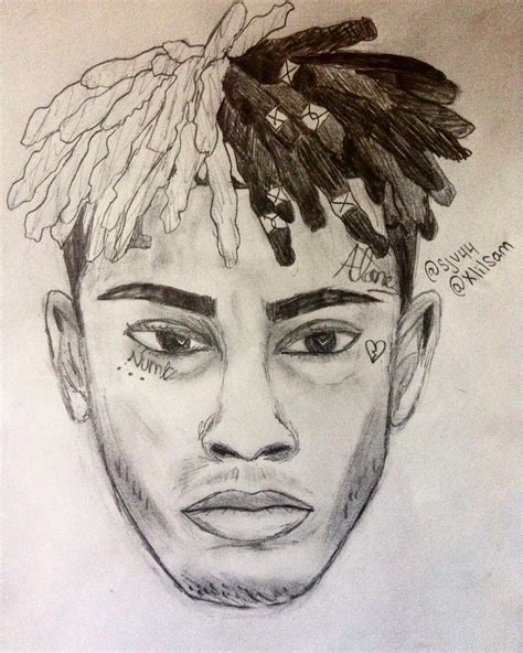 Xxxtentacion Pencil Drawing