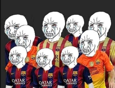A female barca fan cries after receiving the shirt from busquets. Barca Fans Crying Meme : Facebook - Tidak bisa kembali ...