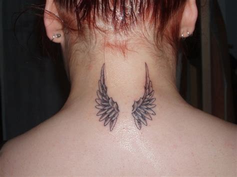59 Wonderful Wings Neck Tattoos Neck Tattoo Designs