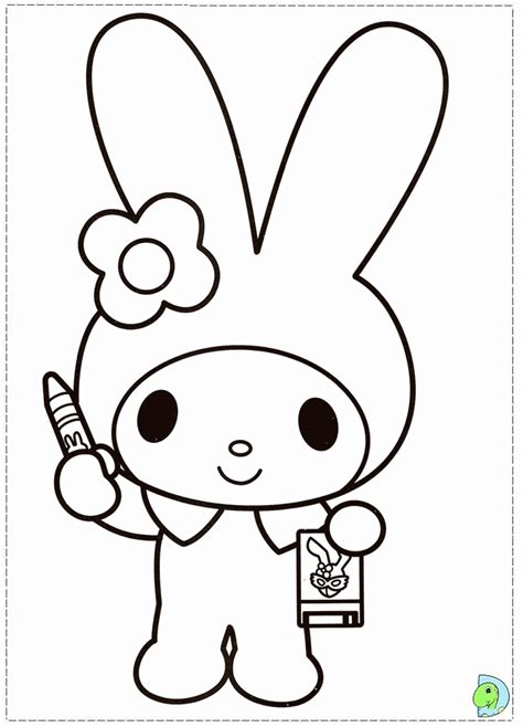 My Melody Coloring Page Coloring Home
