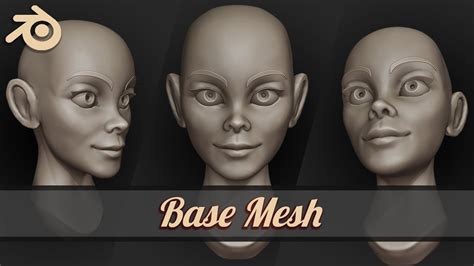 How To Sculpt Stylized Female Face In Blender 28 Tutorial Base