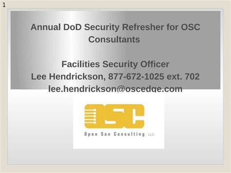 Annual Security Refresher Ppt