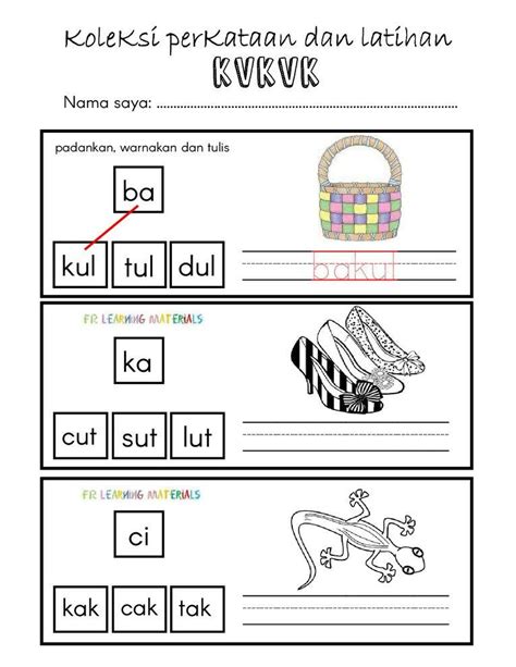 Bacaan suku kata kvkv by nor zura 5892 views. Cikgu Hijau: BBM Latihan Memadankan Suku Kata dan ...