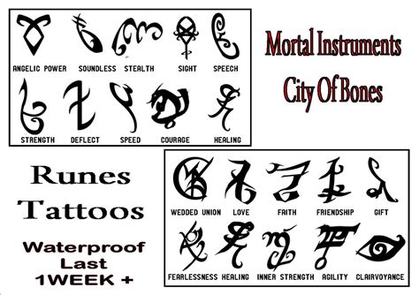 I'll upload it again when it's all healed. RUNES MORTAL INSTRUMENTS temporary TATTOOS X 10 waterproof tribal LAST 1WEEK+ | eBay