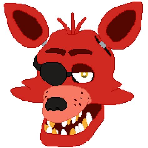 Foxy Head Pixel Art By Crazycreeper529 On Deviantart