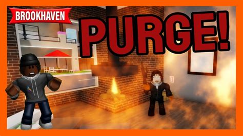 The Purge House On Fire Roblox Brookhaven Rp Youtube
