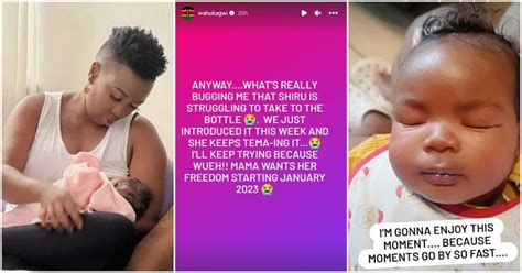 Wahu Introduces Daughter Shiru To Bottle Feeding Says Shes Struggling