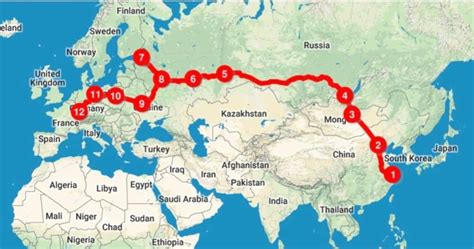 Umfassend K Fig Wagen Trans Siberian Express Route Osttimor Heftig