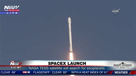 Spacex Launch Falcon 9 Nasa Tess Satellite Fnn Youtube