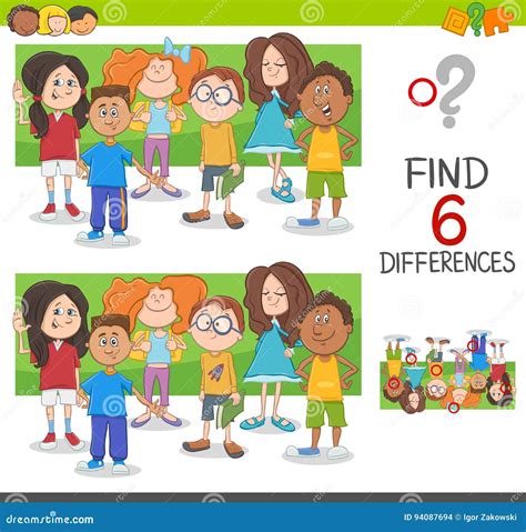 Spot The Differences Game Stock Vector Illustration Of Riddle 94087694
