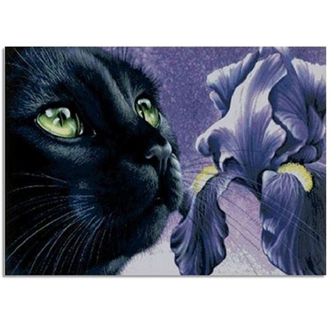 3d Diamond Embroidery Black Cat Diy Square Crystal Rhinestone Pasted