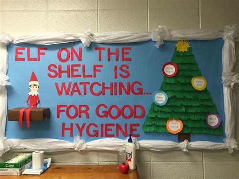 Elf On The Shelf School Nurse Bulletin Board More Cafeteria Bulletin