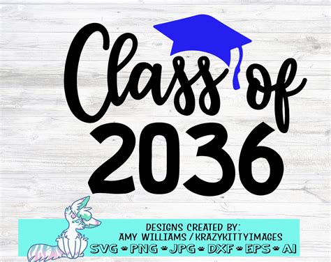 Class Of 2036 Svg Pre School Graduation Svg Class Of 2020 Etsy Australia