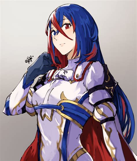 safebooru 1girl alear fire emblem female armor bangs blue eyes blue hair blush breasts