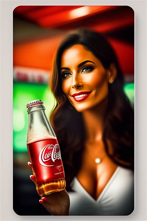 Lexica A Coca Cola Bottle And A Sexy Woman Drinking Coca Cola At A Gas Station