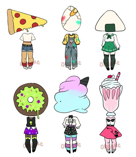 Food Object Head Adoptables Closed By Oreorc On Deviantart