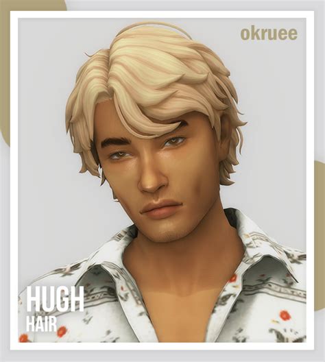 Hugh Hair Okruee On Patreon In 2021 Sims Sims 4 Maxis Match