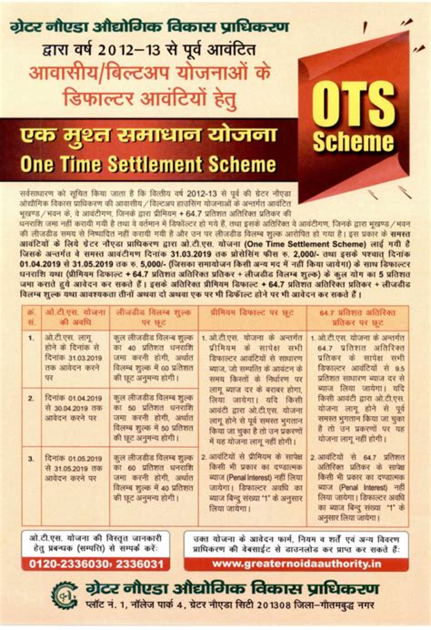 Greater Noida Authority Launches One Time Settlement Scheme For