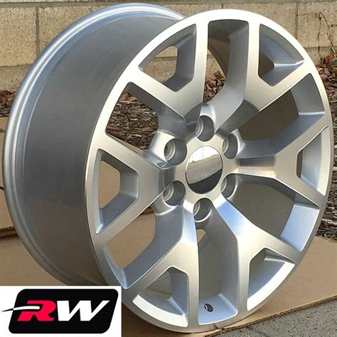 22 X9 Inch Gmc Sierra 1500 Honeycomb Wheels Silver Machined Rims Tires