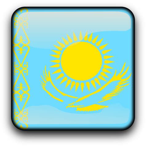 Kazakhstan Flag Country Free Vector Graphic On Pixabay