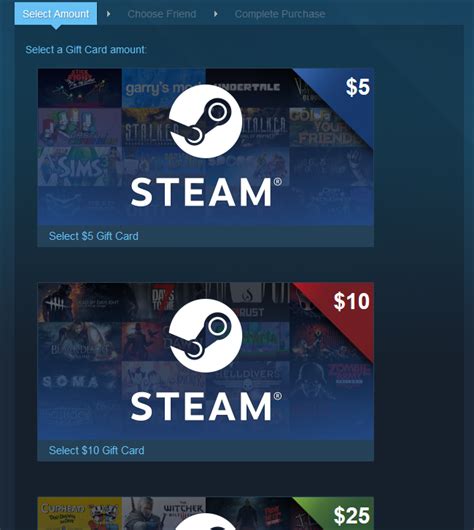 How To Send A Steam Digital T Card In Any Amount