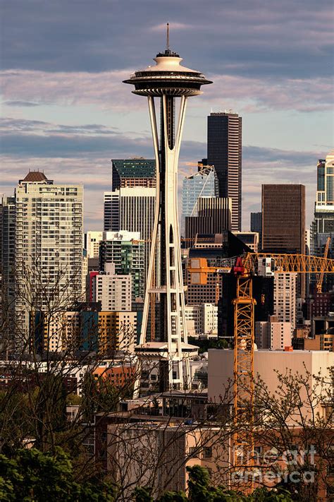 Space Needle In Seattle Washington At Sunset Photograph By Brandon Alms